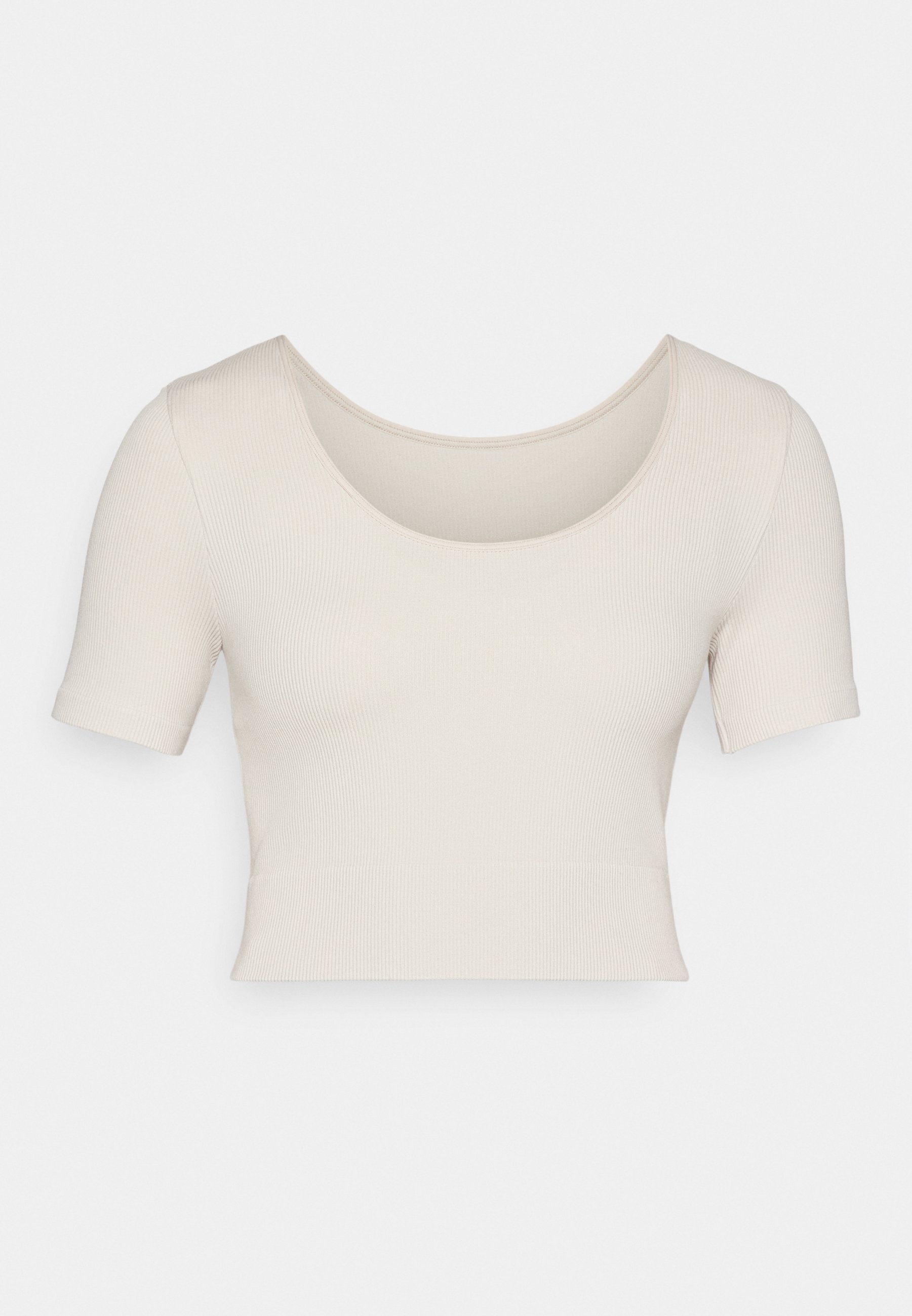 ONLY Play LIFE WAY CROP SEAM - Sport T-Shirt - brown/braun