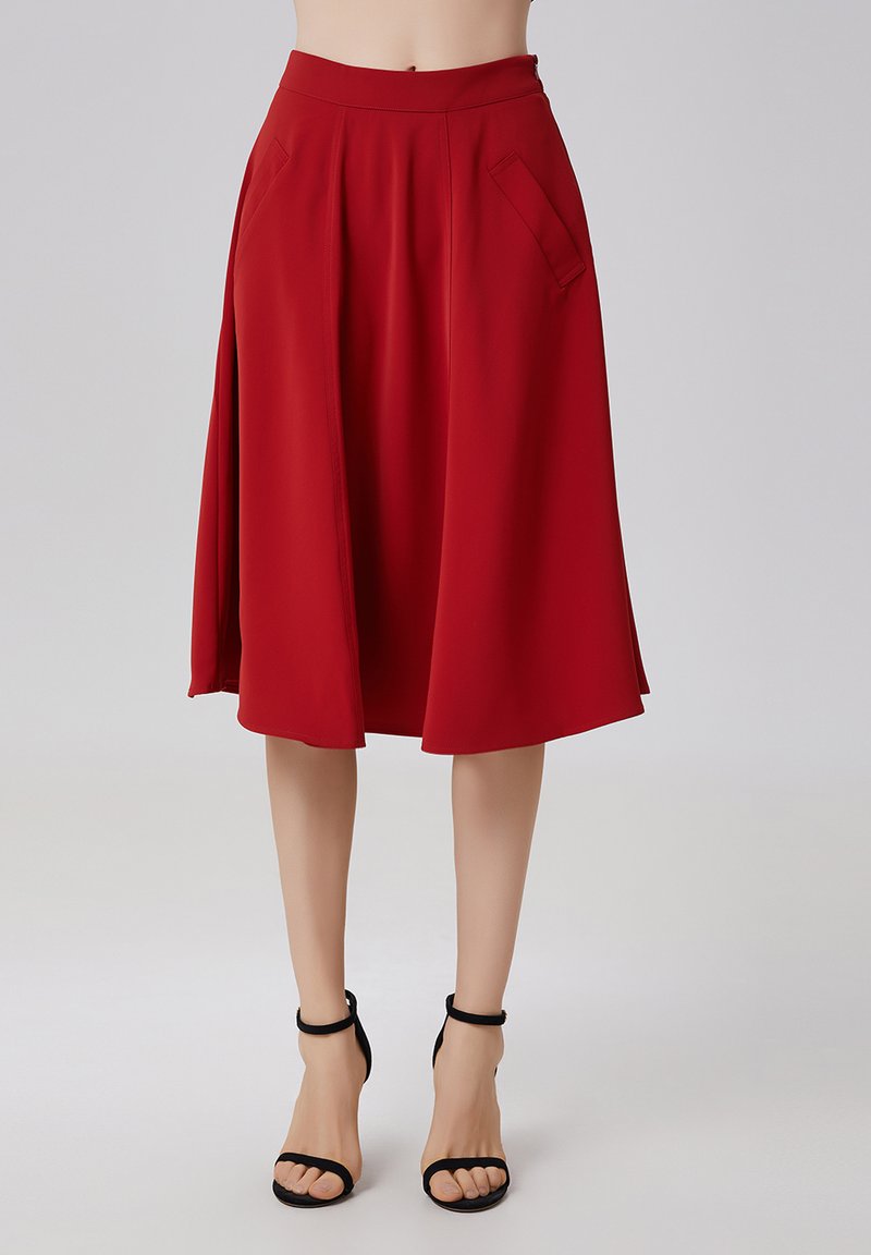 Smart and Joy LISSE - Jupe trapèze - rouge