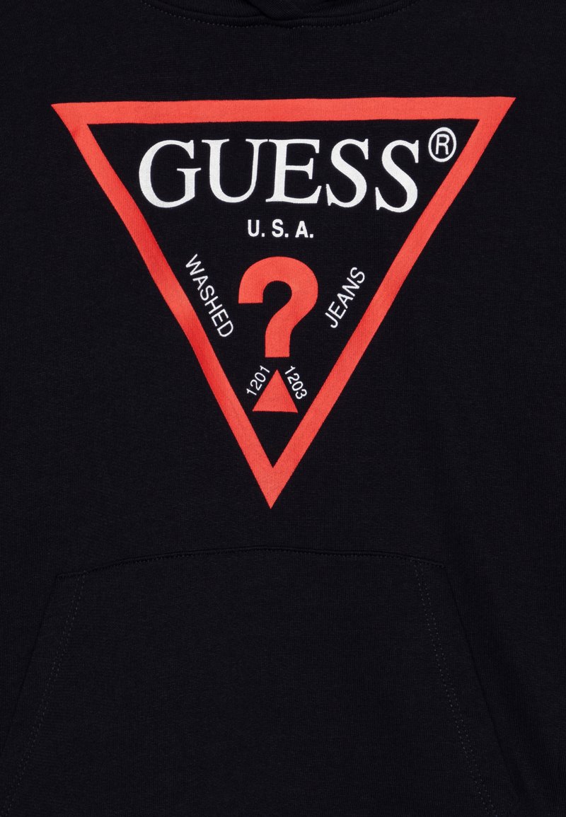 Sweat à Capuche GUESS Pour Hommes - Imprimé Pinson Bleu, Taille XXL, Coupe Ample