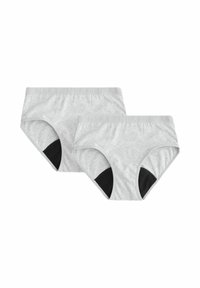 Šedé bavlněné boxerkové kalhotky s širokým elastickým pasem. Disponují černými akcenty po stranách a hladkou, jemnou texturou. Součástí balení jsou dva kusy.
