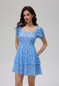 Even&Odd - Džersejové šaty - blue/white Miniatúrny obrázok 1