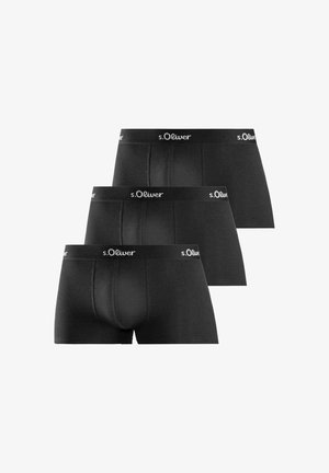 Zwarte boxershorts in een verpakking van drie. Gemaakt van zacht materiaal met een elastische tailleband met het witte 's.Oliver' logo. Glad textuur, nauwsluitend ontwerp.
