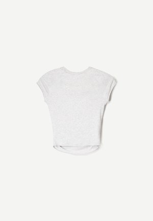 Bershka SHORT SLEEVE AND SIDE GATHERING - Basic T-shirt - grey