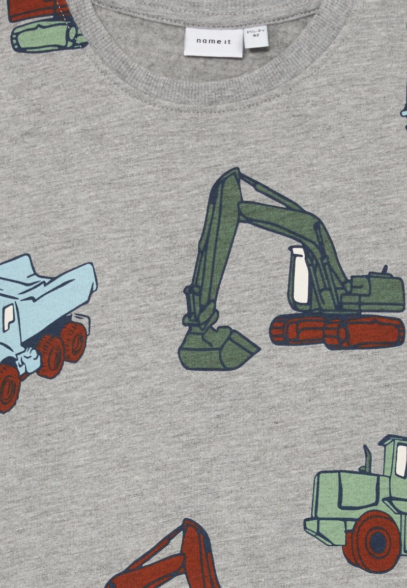 Name it NMMNENEAN LS SWE BRU PB Sweatshirt grey melange/blau