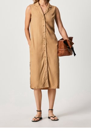 Robe chemise - camel
