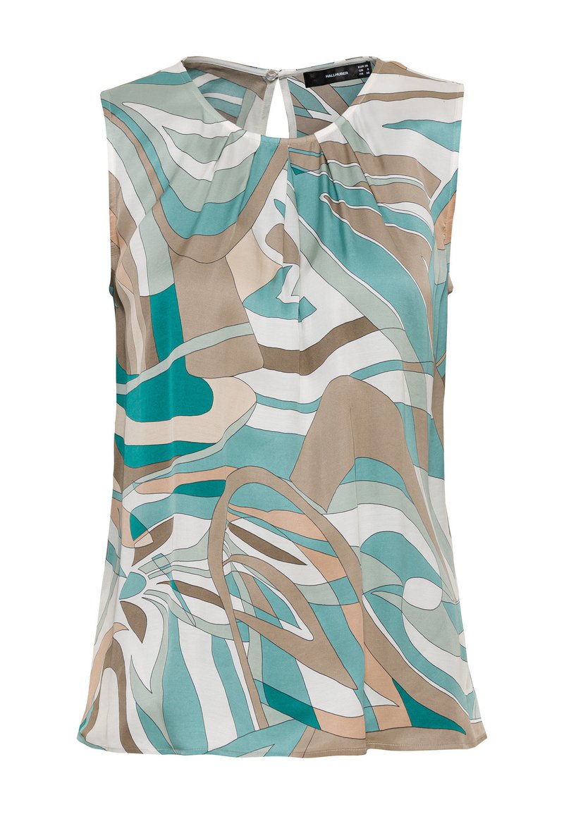 Damen T-Shirts | HALLHUBER AUS LENZING™ ECOVERO™ MIT LINIENPRINT Bluse smaragd/petrol - FZ34504 Damen T-Shirts | HALLHUBER AUS LENZING™ ECOVERO™ MIT LINIENPRINT Bluse smaragd/petrol - FZ34504
