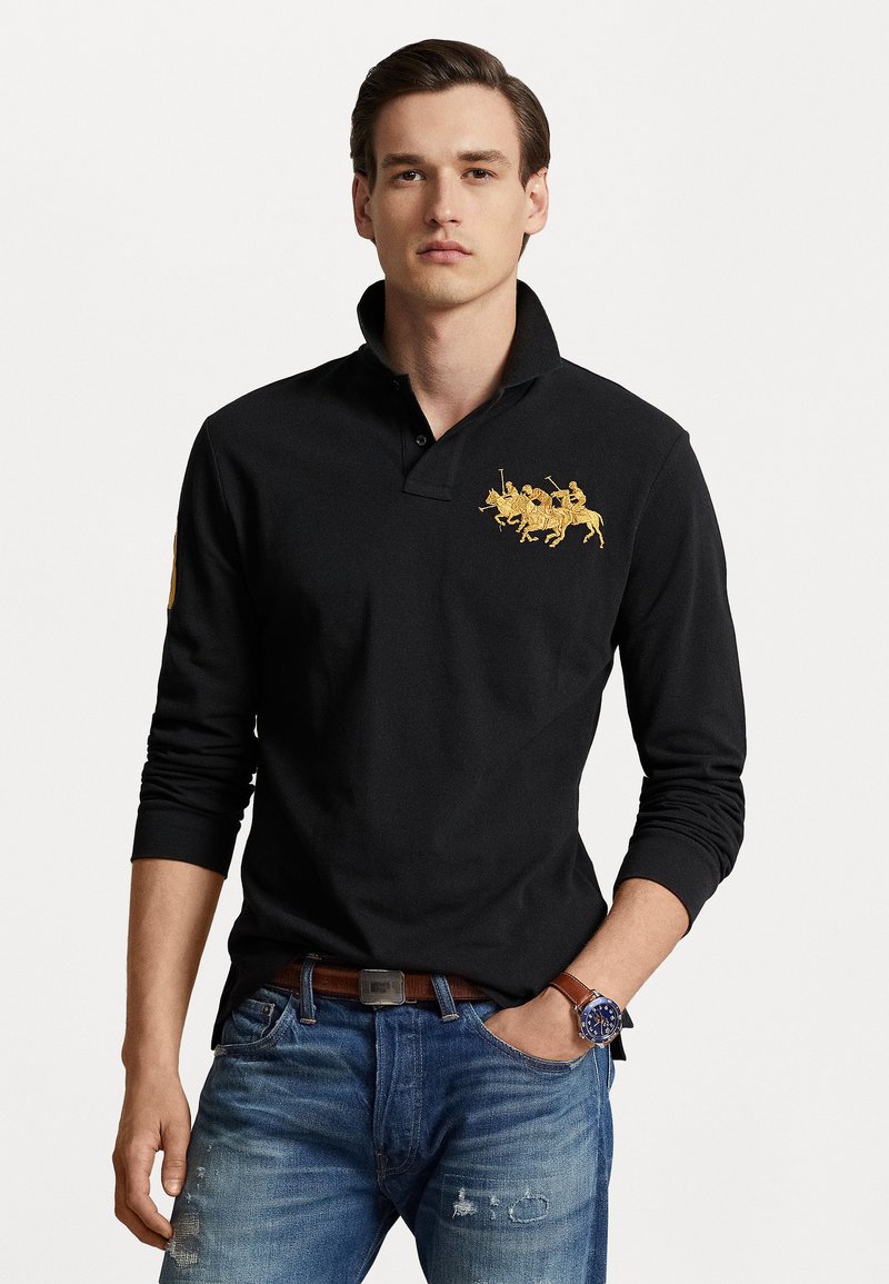 Polo Ralph Lauren LONG SLEEVE Poloshirt black/schwarz Zalando.de