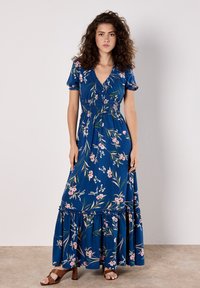 Apricot WATERCOLOUR FLORAL  - Maxikleid - navy