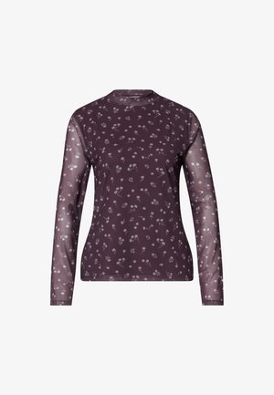 Street One, LANGARM MESH-SHIRT MIT RUNDHALS UND PRINT - T-shirt à manches longues - rustic rouge