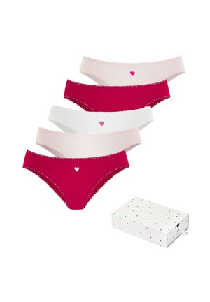 GIFTBOX LS JAZZ LOVE 5 PACK - Slip - rot creme rosa