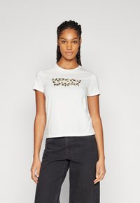 Levi's® - THE PERFECT TEE - T-shirts med print - bw leopard cloud dancer Miniatyrbilde 1