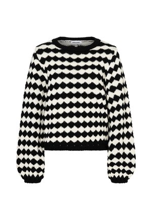 GESTREIFTER , VOLUMINÖSE ÄRMEL - Strickpullover - crochet stripe