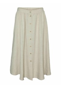 ROCK VMMELANEY H/W BUTTON CALF WVN EXP - Jupe trapèze - overcast