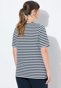 Ulla Popken 2 PACK STRIPED   - Triko s potiskem - marine