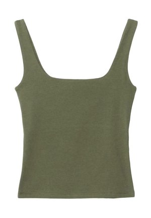 Stradivarius, TANK TOP WITH A SQUARE-CUT NECKLINE 08044655 - Débardeur - khaki