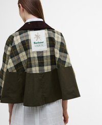 Barbour BARBOUR X ERDEM REVERSIBLE CLOVER SHOWERPROOF CAPE - Keep - khaki brown/ancient tartan green rose