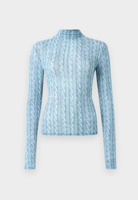 TURTLENECK PRINTED - Long sleeved top - blue