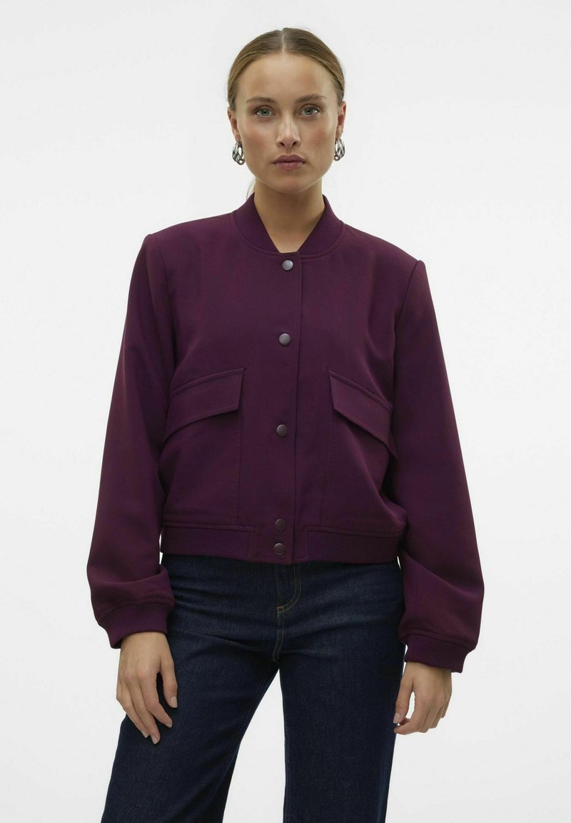 Vero Moda AMALA SHORT - Blouson Bomber - winetasting