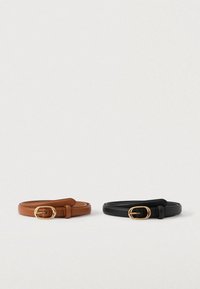 2 PACK - Ζώνη - black/cognac
