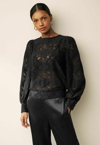 Next - REGULAR FIT - Bluza - black Miniaturna slika 1