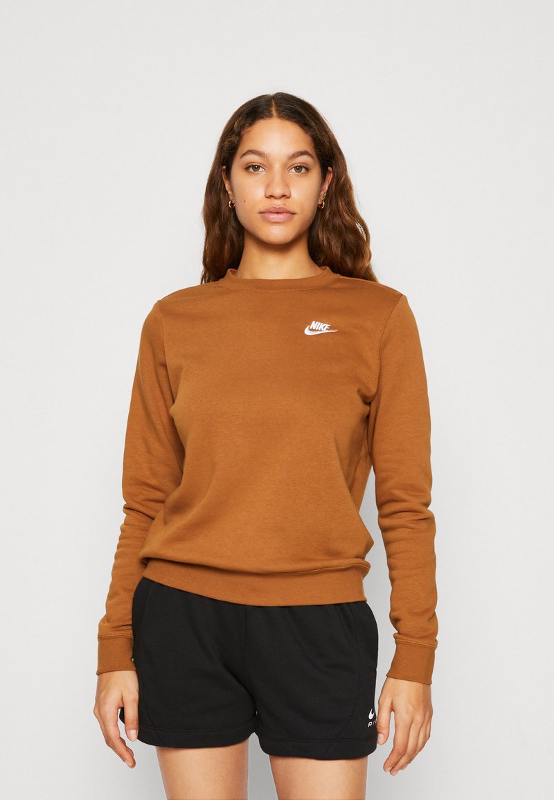 Nike Sportswear - CLUB CREW - Sweatshirt - ale brown/white, Enlarge