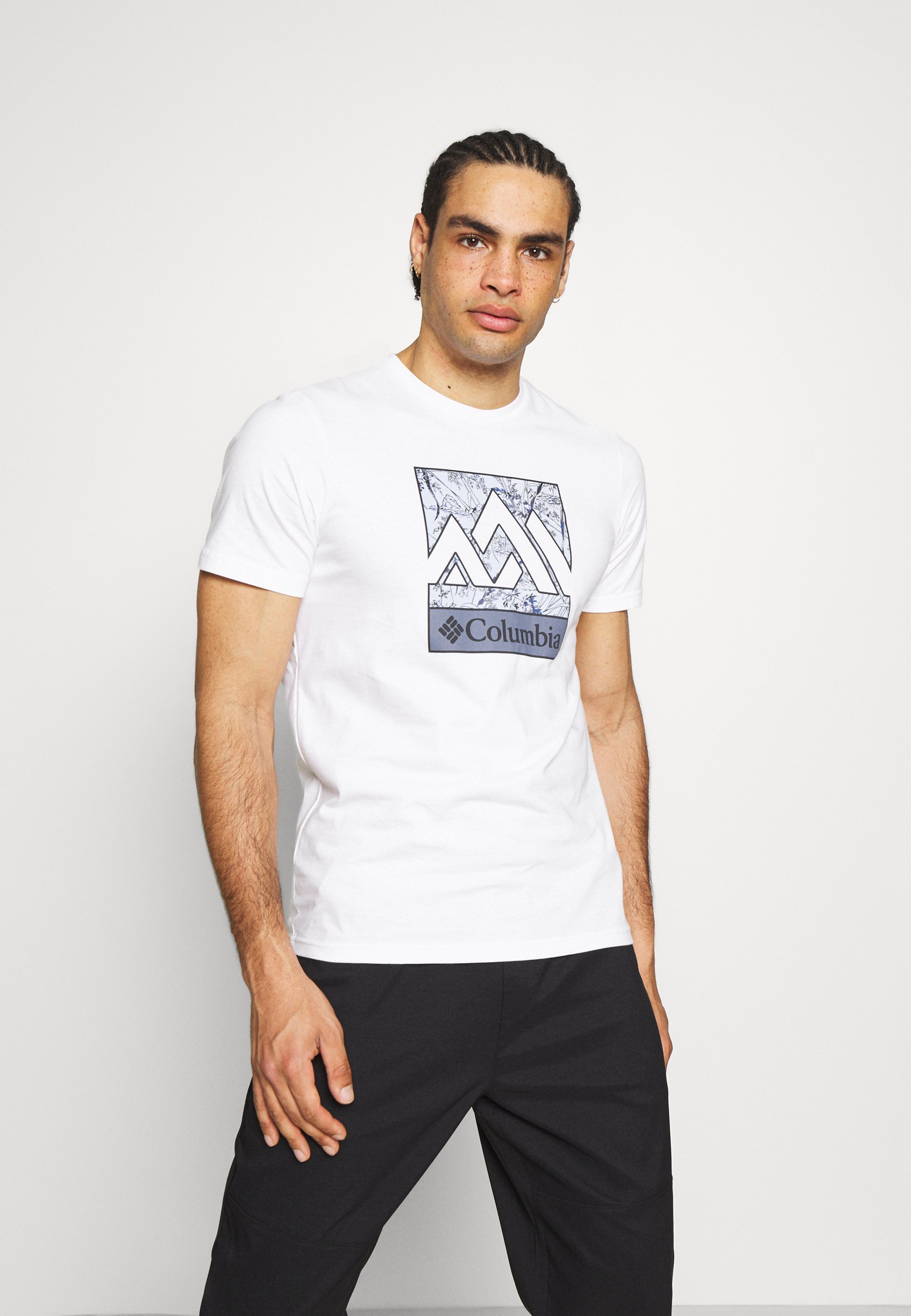 Columbia RAPID RIDGE™ GRAPHIC TEE - T-Shirt print - white triple peak/weiß