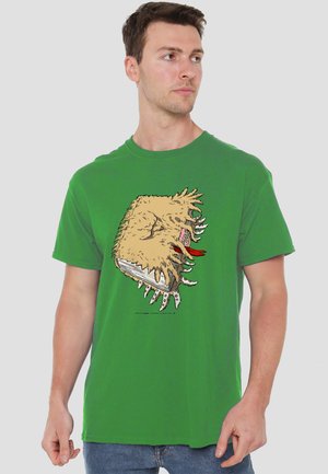 Cotton Soul, HARRY POTTER MONSTER BOOK - Print T-shirt - dark green