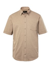 SHORT SLEEVE, BUTTON-DOWN COLLAR - Camisa - mottled natural