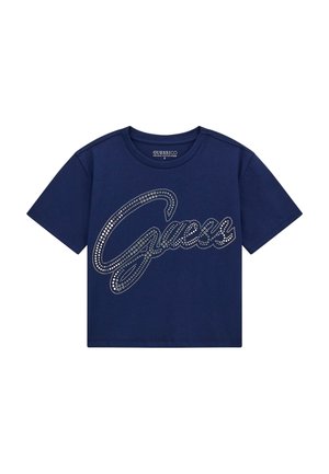 LOGO STRASS - T-Shirt print - dunkelblau