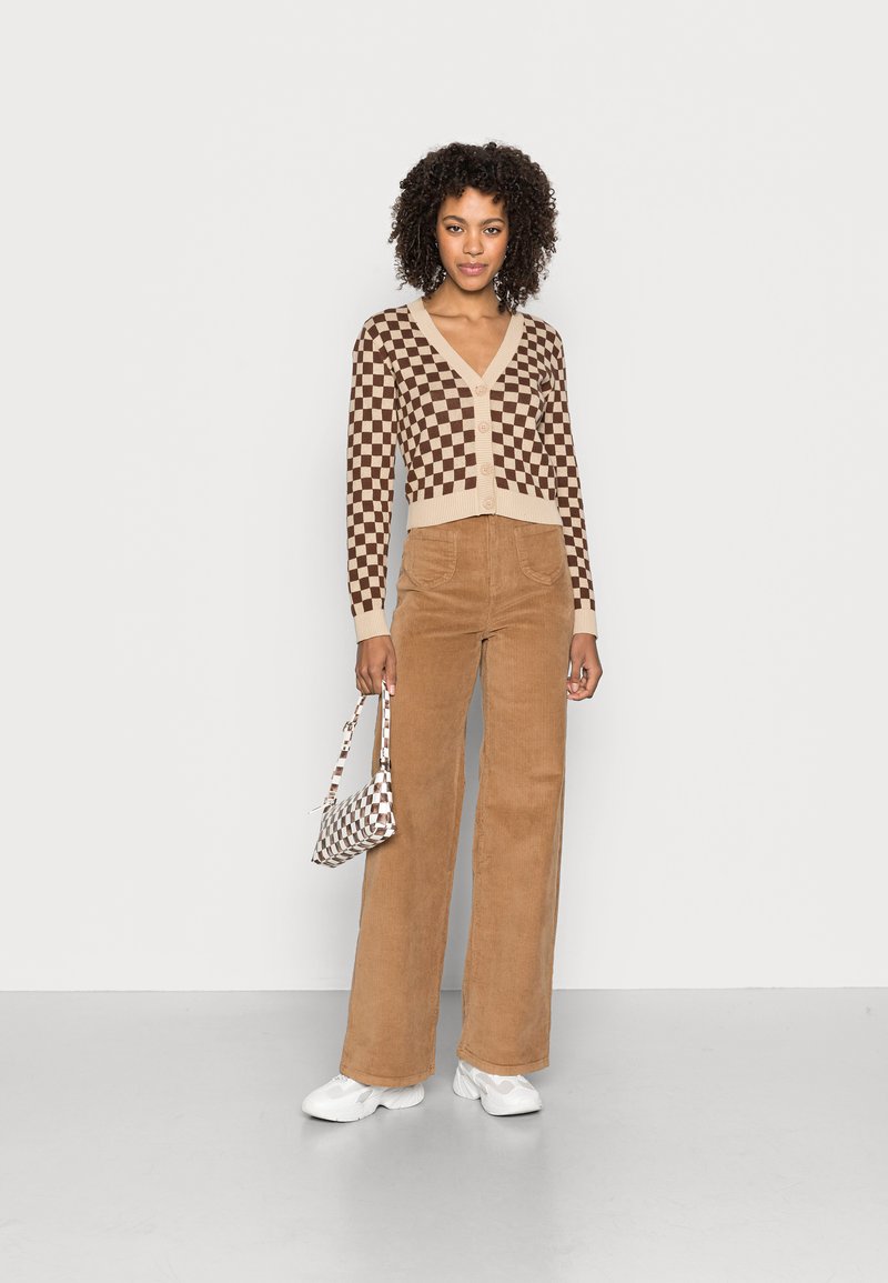 ONLY corduroy high waist wide leg broek ONLHOPE ecru | wehkamp