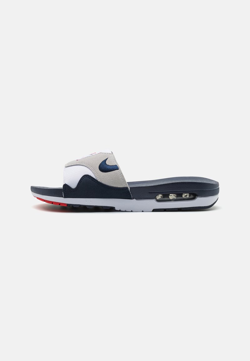 Nike Sportswear AIR MAX 1 SLIDE UNISEX Natikači white/obsidian