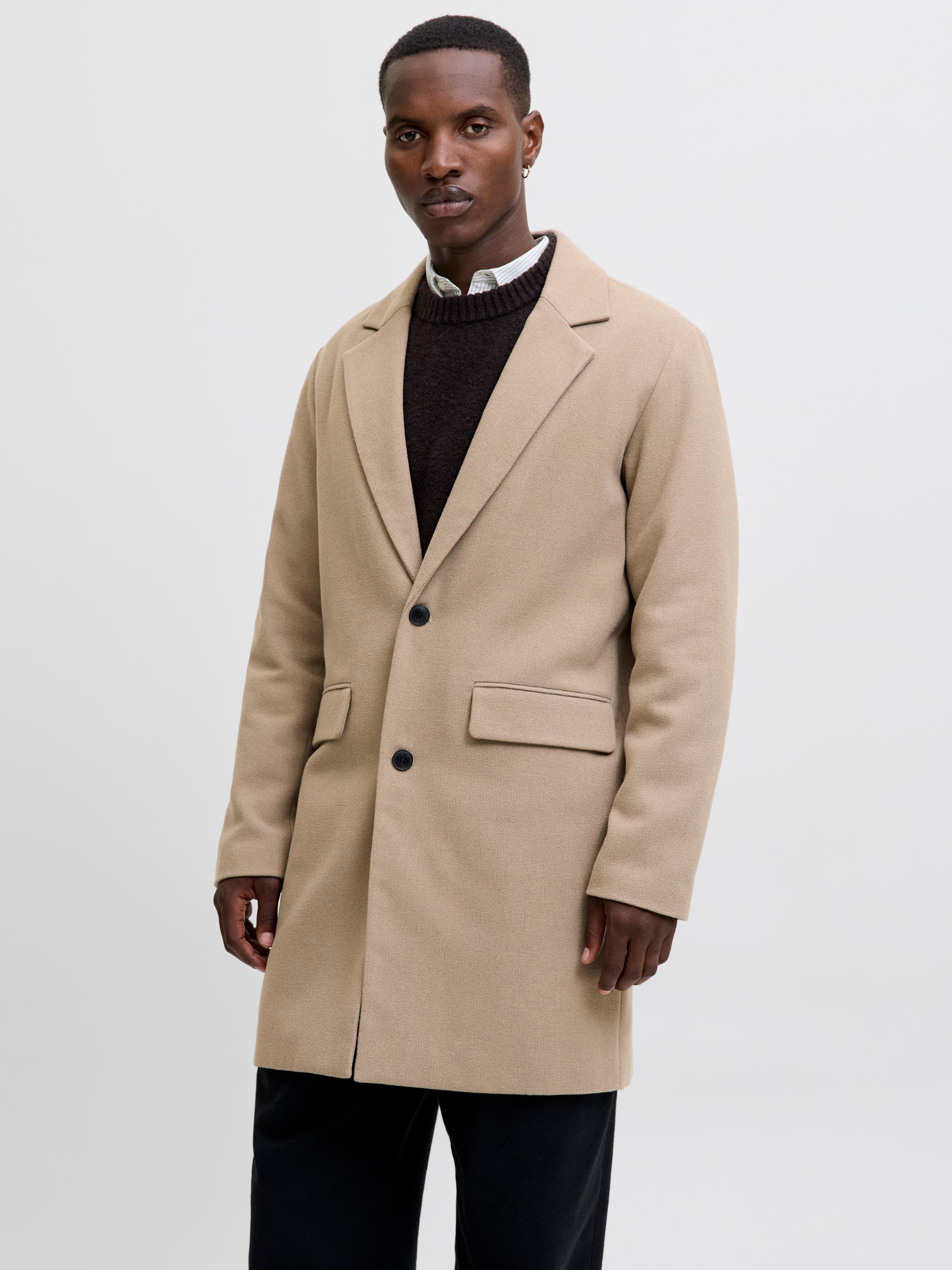 Jack & Jones JJEHARRIS - Classic coat - greige/beige - Zalando.co.uk