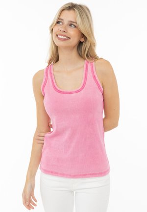 Zwillingsherz, TANK TOP BW STONE WASHED RIPPE - Top - pink