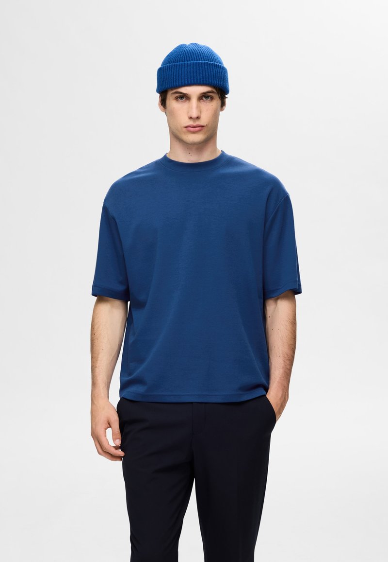 Selected Homme SLHLOOSEOSCAR O NECK - Jednoduché tričko - limoges