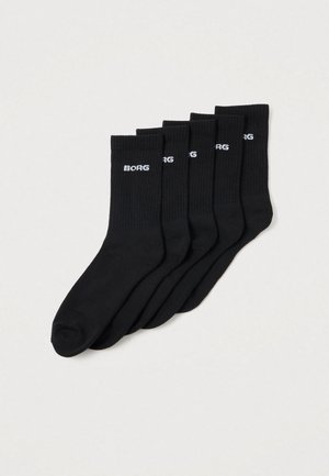 ESSENTIAL CREW 5 PACK - Strømper - black
