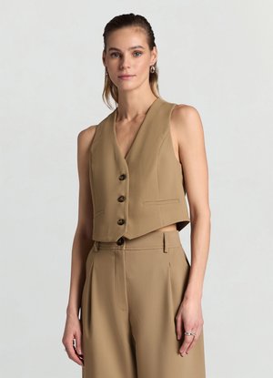 Veste sans manches - beige scuro