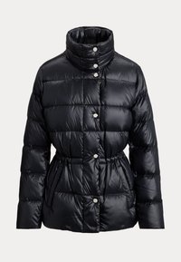 METALLIC QUILTED FUNNELNECK DOWN COAT - Tollkabát - black
