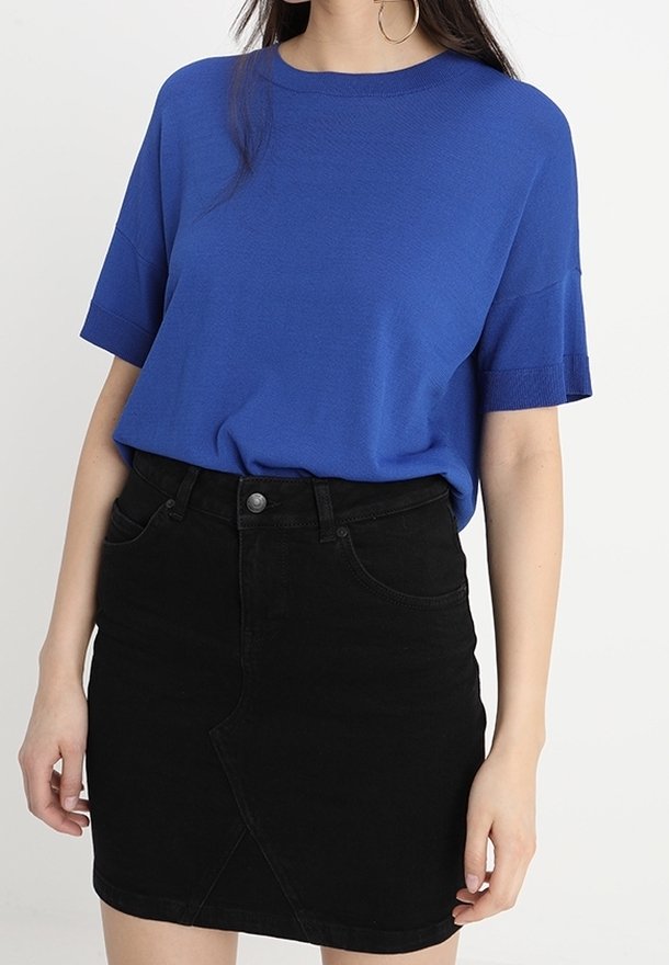Selected Femme Triko s potiskem - blue
