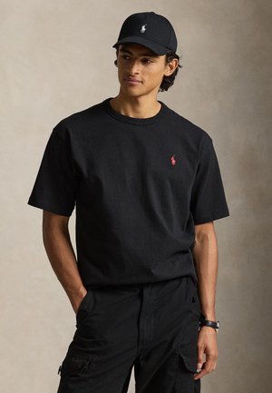 RELAXED FIT JERSEY CREWNECK T-SHIRT - Βασικό μπλουζάκι - polo black