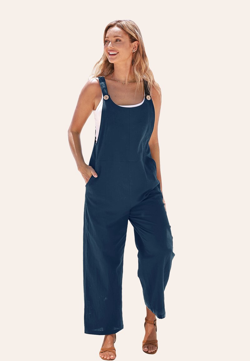 Cupshe RAVEN TAPERED PINAFORE - Overal - dark blue