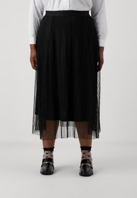 ONLY Carmakoma CARLAVINE ELASTIC SKIRT  - A-line skjørt - black