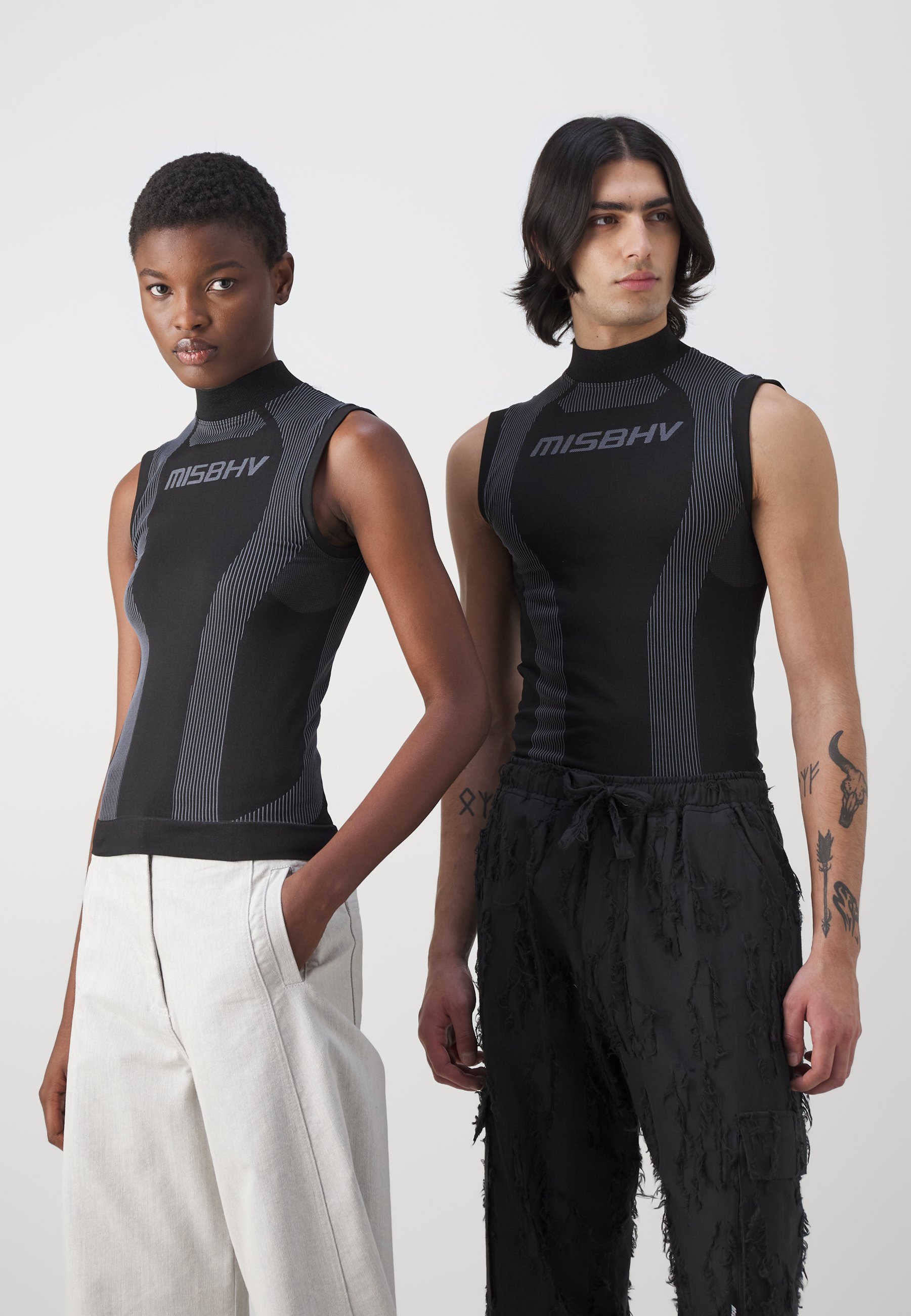 【MISBHV】SPORT SLEEVELESS TOP MUTED_BLACK MISBHV SLEEVELESS UNISEX - Top - muted black/black - Zalando