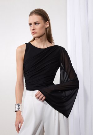 Langærmet T-shirt - black
