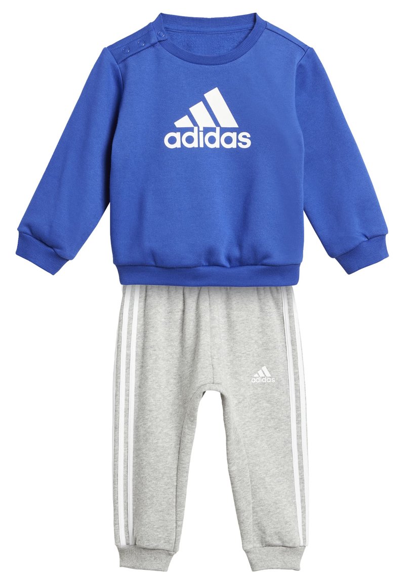 adidas Performance BADGE OF SPORT - Φόρμα - top semi lucid blue white bottom medium grey heather white