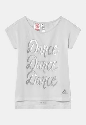 adidas Performance, DANCE - T-shirt con stampa - white/silver