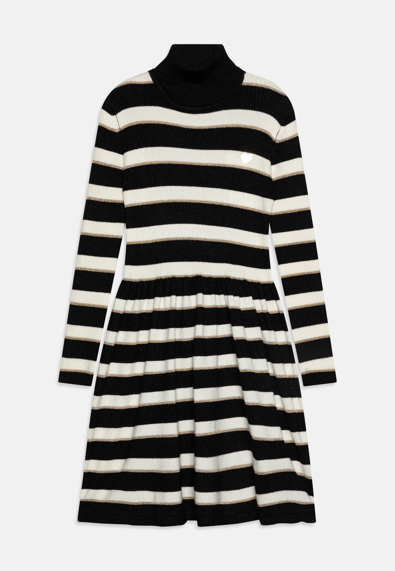 Guess JUNIOR DRESS - Strickkleid - black/white/gold