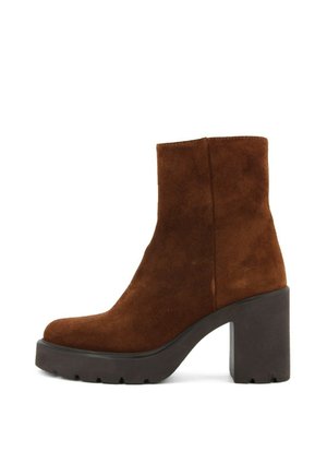 KHAN - Platform ankle boots - marrone