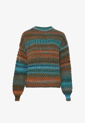 GIO - Džemperis - turquoise brown mix
