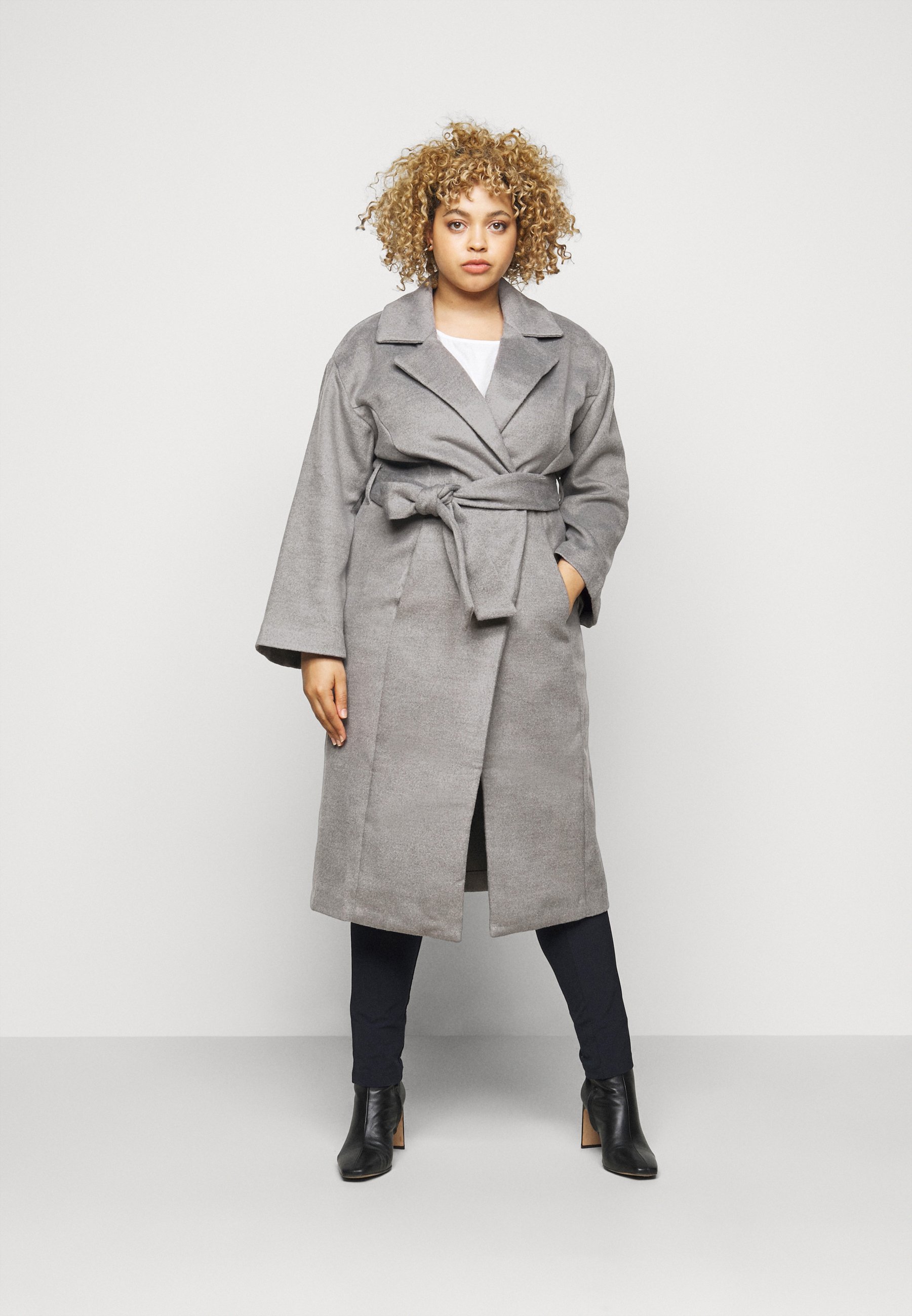 zara wrap collar coat