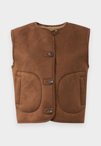 ONLNICO BONDED WAISTCOAT - Waistcoat - toasted coconut